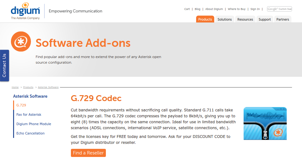Digium regala las licencias del códec G.729 compradas hoy y mañana